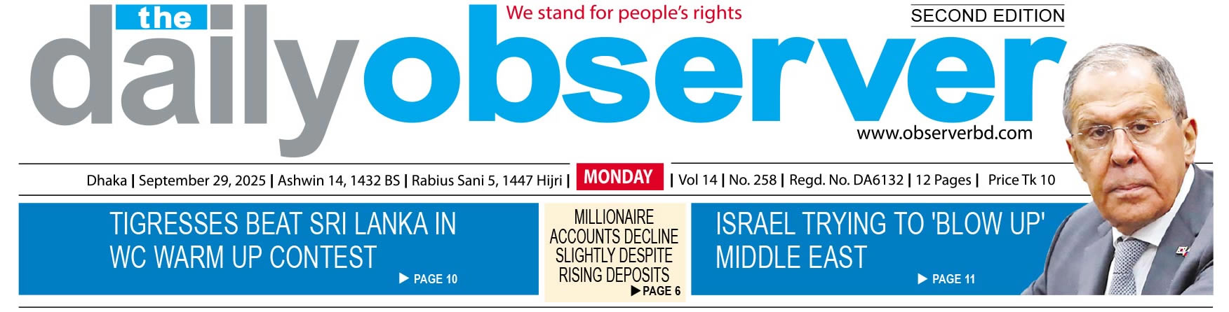 September Observer Daily Observer | Monday 29 September 2025
